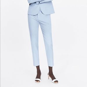 Zara cigarette pants blue